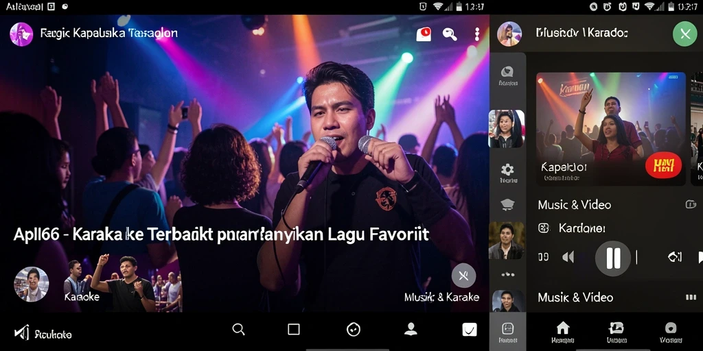 Tampilan antarmuka API66 dengan opsi lagu-lagu Karaoke.
