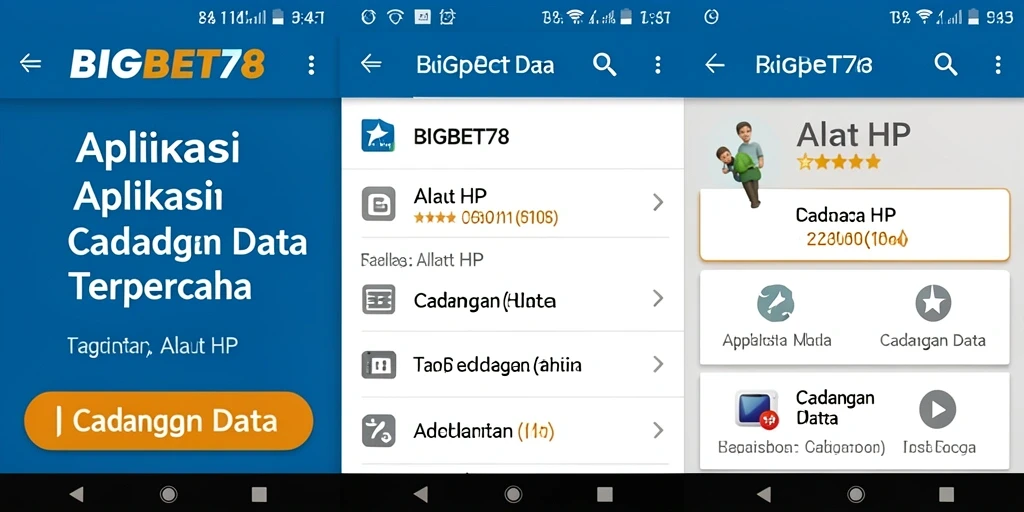 Tampilan antarmuka aplikasi BIGBET78 untuk cadangan data yang mudah digunakan.