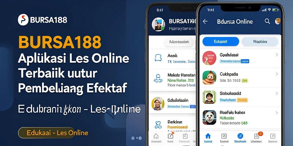 Antarmuka aplikasi BURSA188 yang interaktif untuk Les Online.