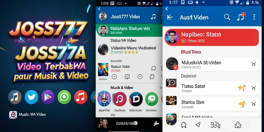 Tampilan antarmuka JOSS777 menampilkan berbagai pilihan video musik menarik.