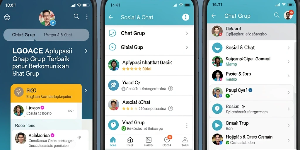 Antarmuka LGOACE yang menarik dan fungsional untuk Chat Grup.