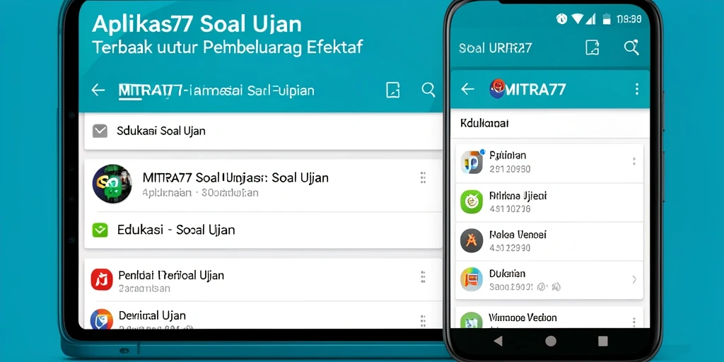 Antarmuka MITRA77 menampilkan kemudahan akses soal ujian.