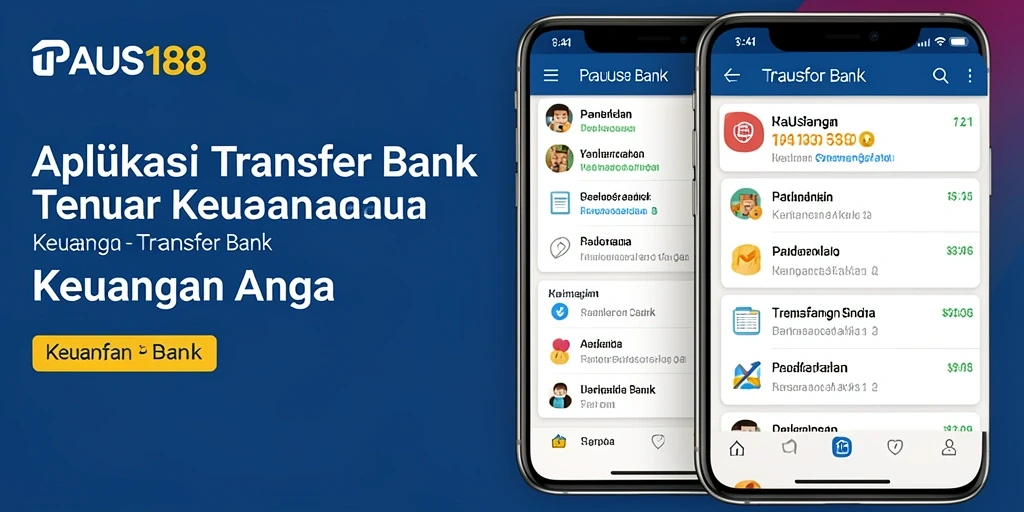 Antarmuka PAUS188 yang sederhana dan fungsional untuk transfer bank.