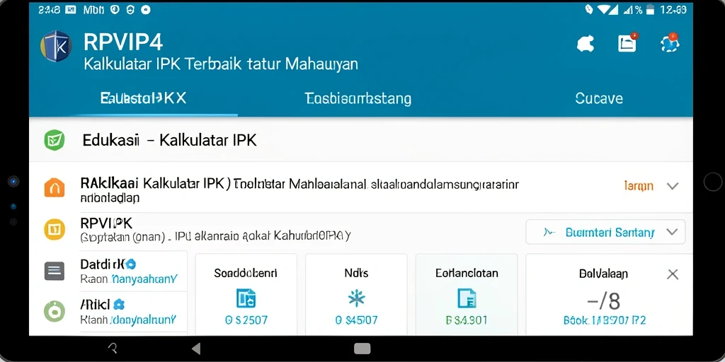 Antarmuka aplikasi Kalkulator IPK RPVIP4 yang sederhana dan fungsional.