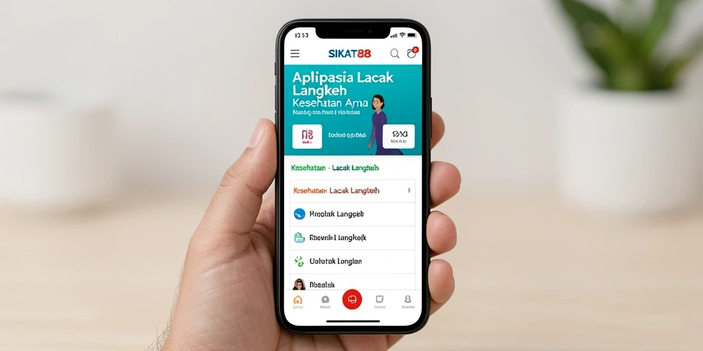 Tampilan antarmuka SIKAT88 menampilkan fungsi Lacak Langkah yang intuitif.