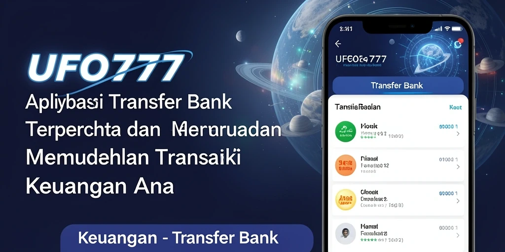 Antarmuka aplikasi UFO777 untuk transfer bank yang mudah digunakan.