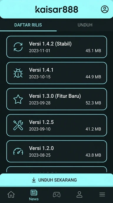 Riwayat Versi Aplikasi Kaisar888 untuk Android